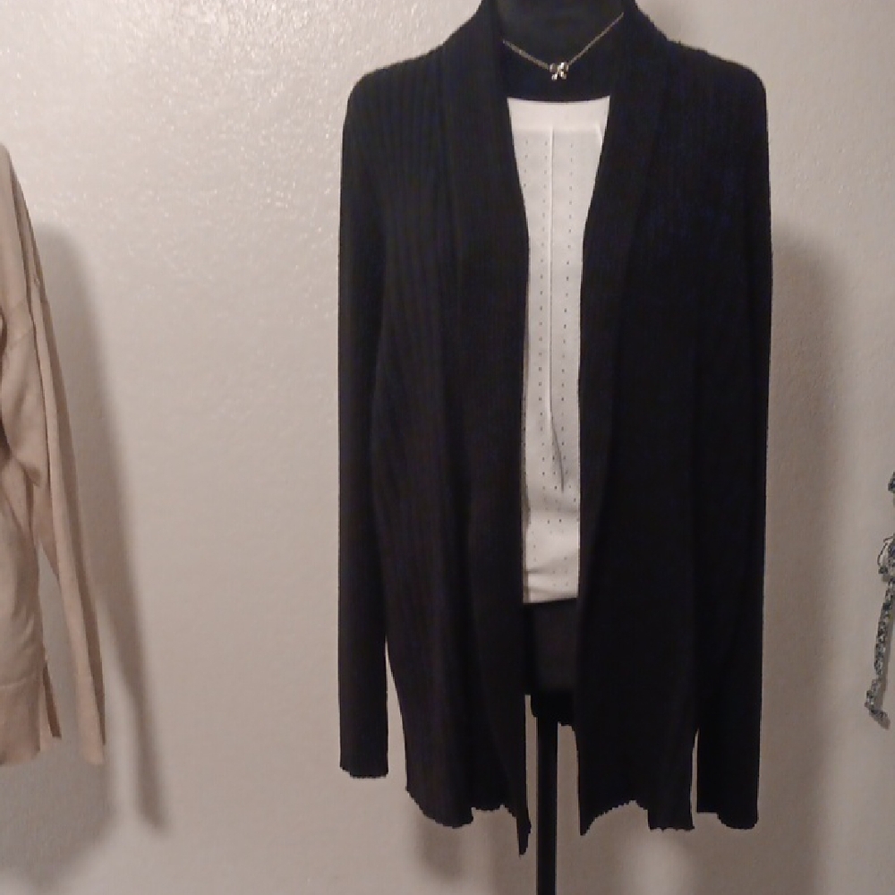 Croft & Barrow Preloved Black Open Front Cardigan